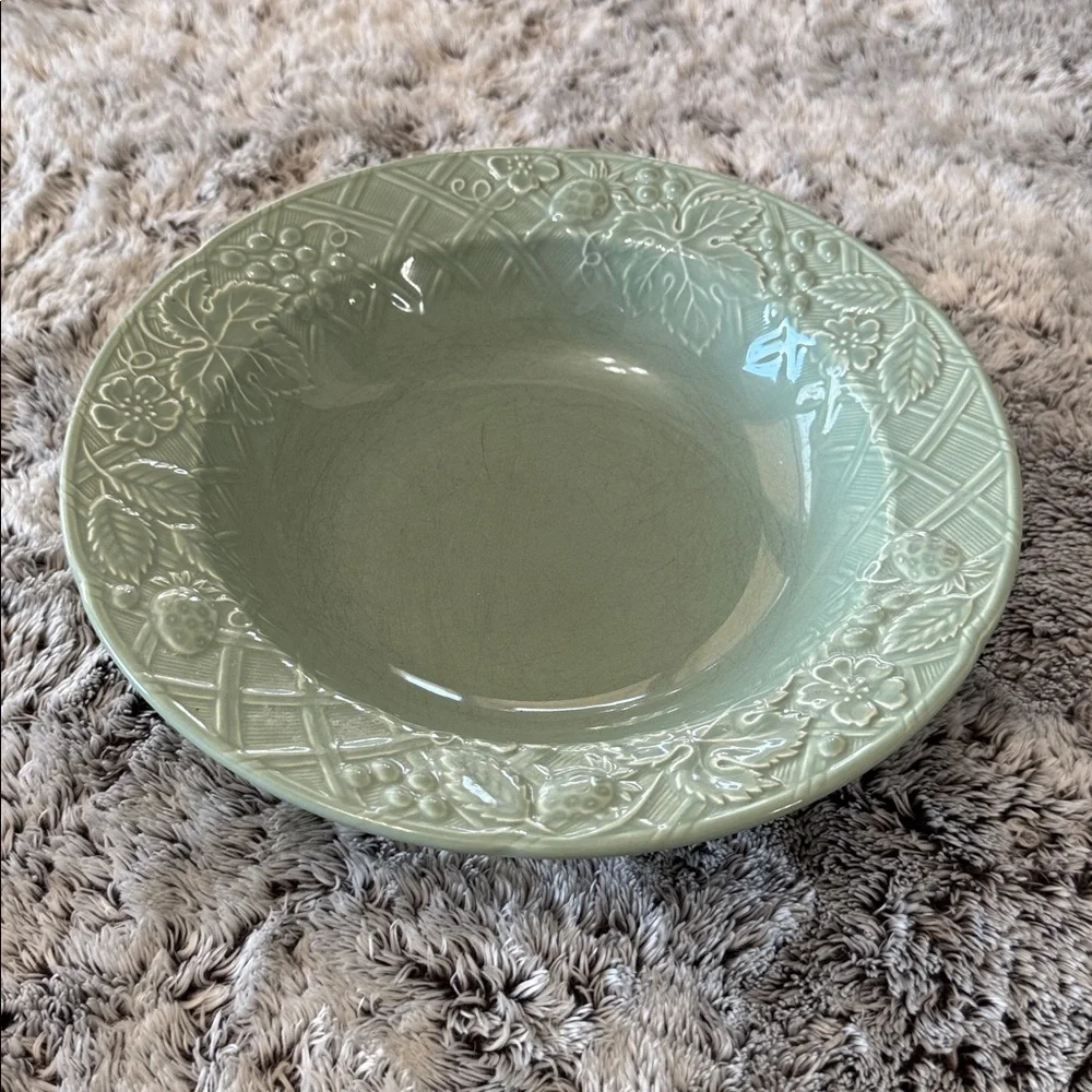 Mikasa English Countryside Celadon DP400 Japan Large Serving Bowl 10.5 Stoneware